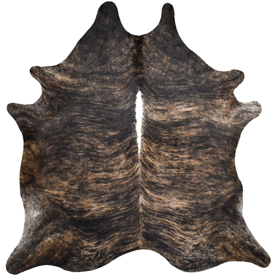 Natural Brazilian Cowhide Rug - Ivory, Espresso & Caramel