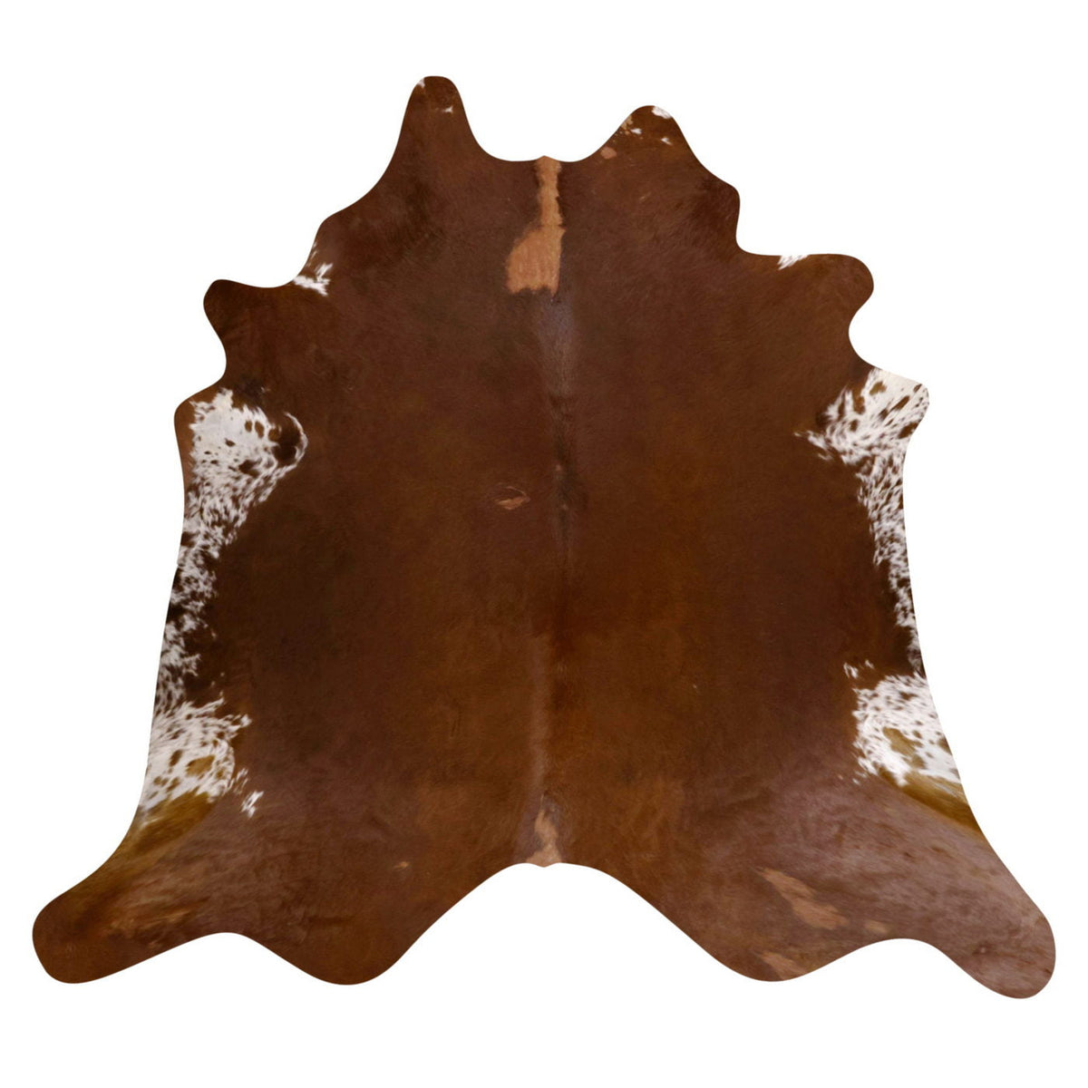 Natural Brazilian Cowhide Rug - Chocolate & Ivory