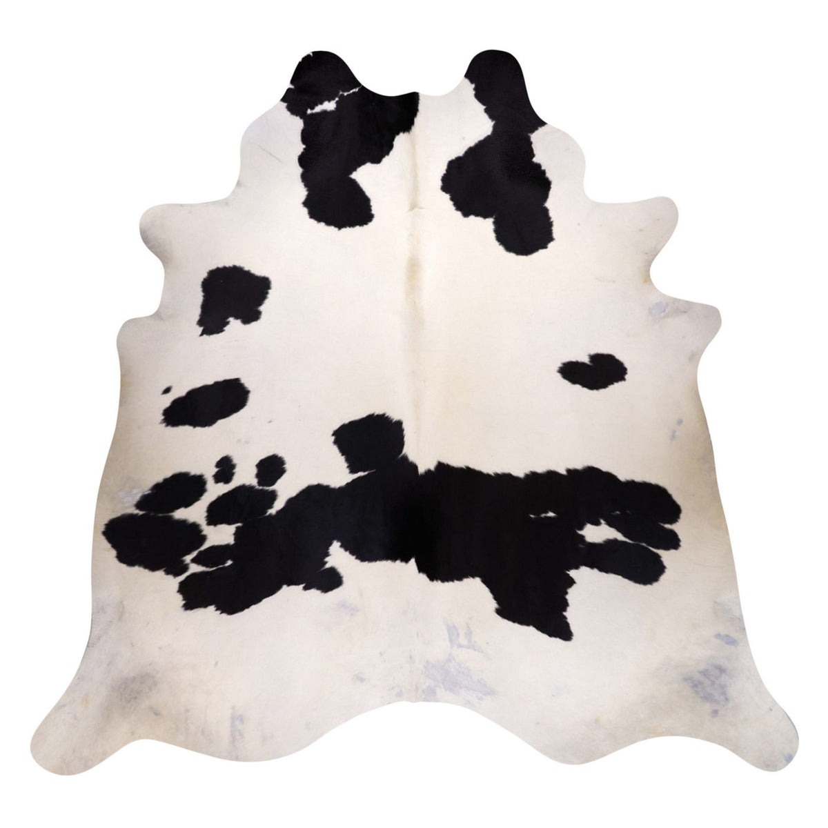 Natural Brazilian Cowhide Rug - Ivory & Espresso