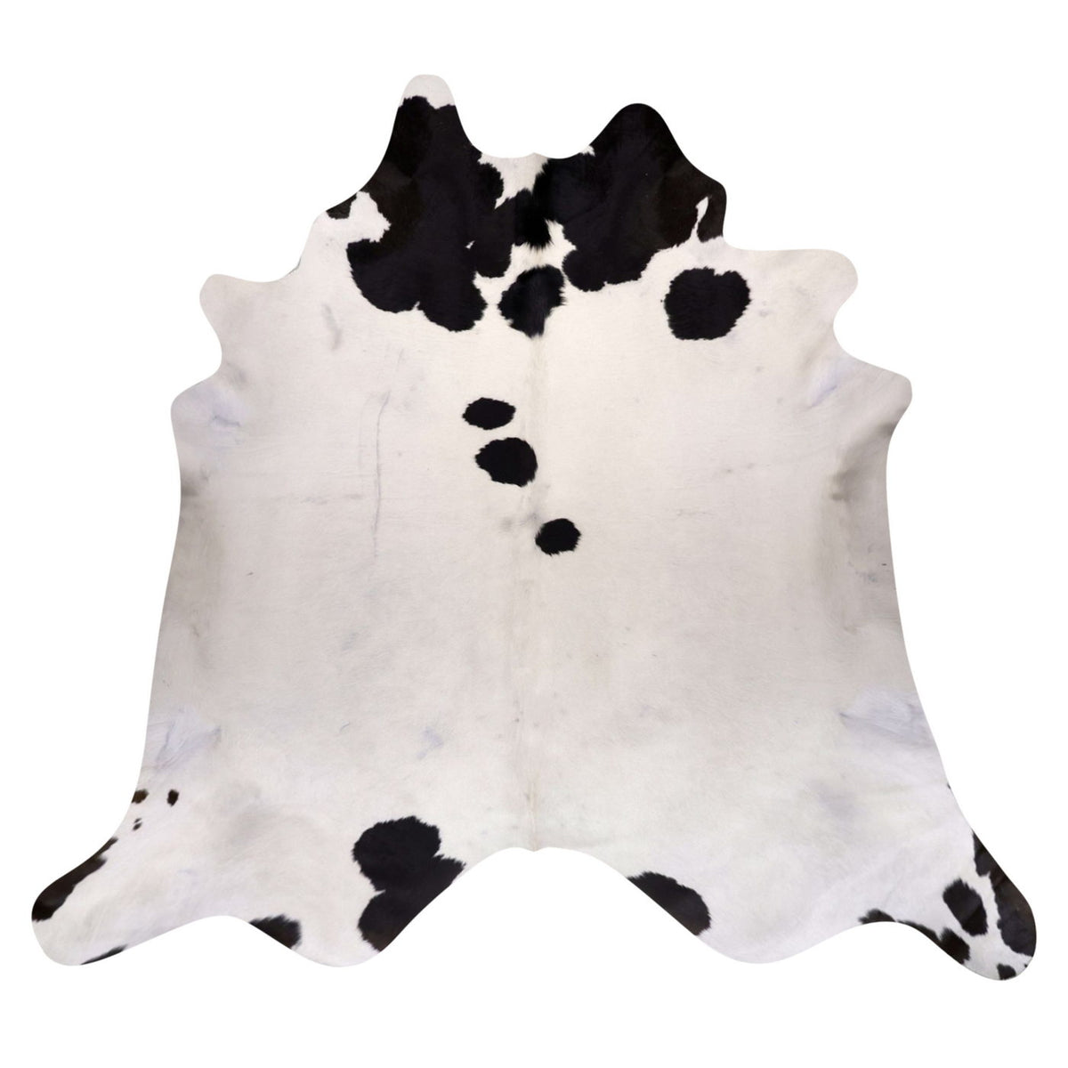 Natural Brazilian Cowhide Rug - Ivory & Espresso