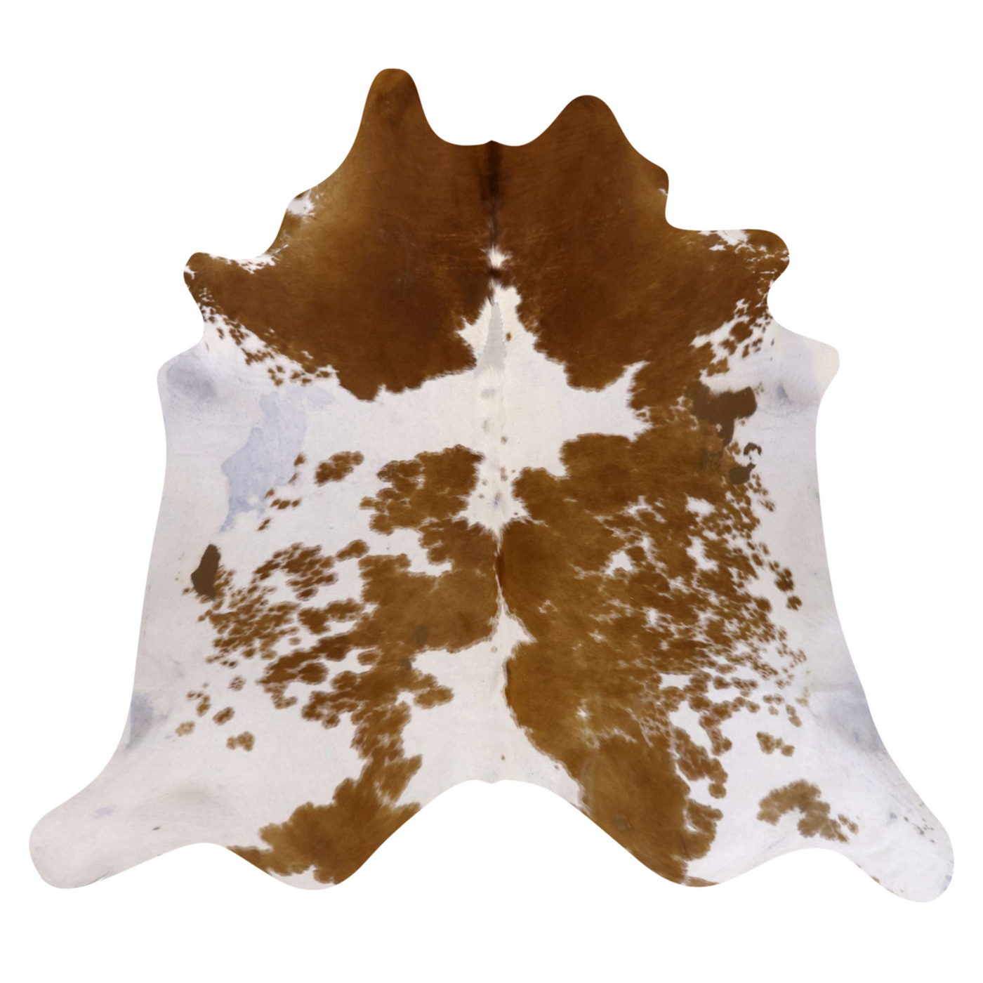 Natural Brazilian Cowhide Rug - Ivory & Caramel