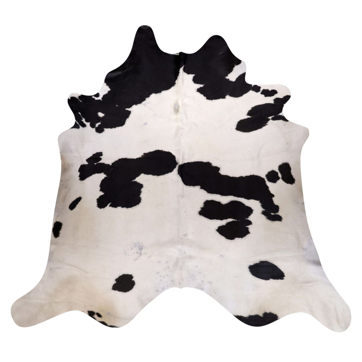 Natural Brazilian Cowhide Rug - Ivory & Espresso