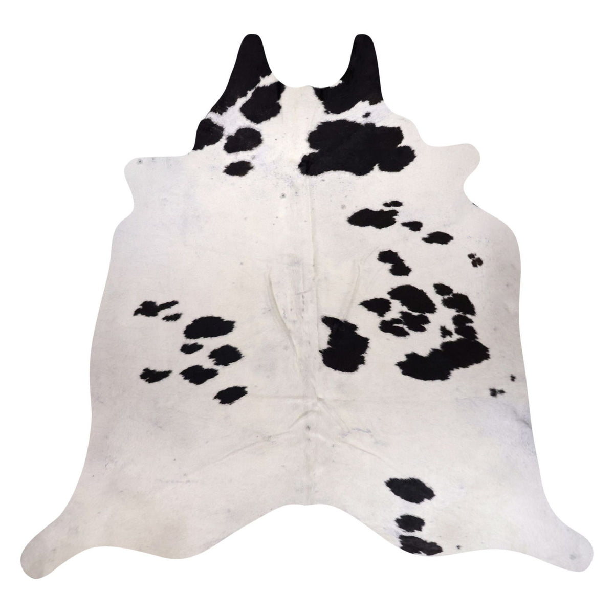 Natural Brazilian Cowhide Rug - Ivory & Espresso
