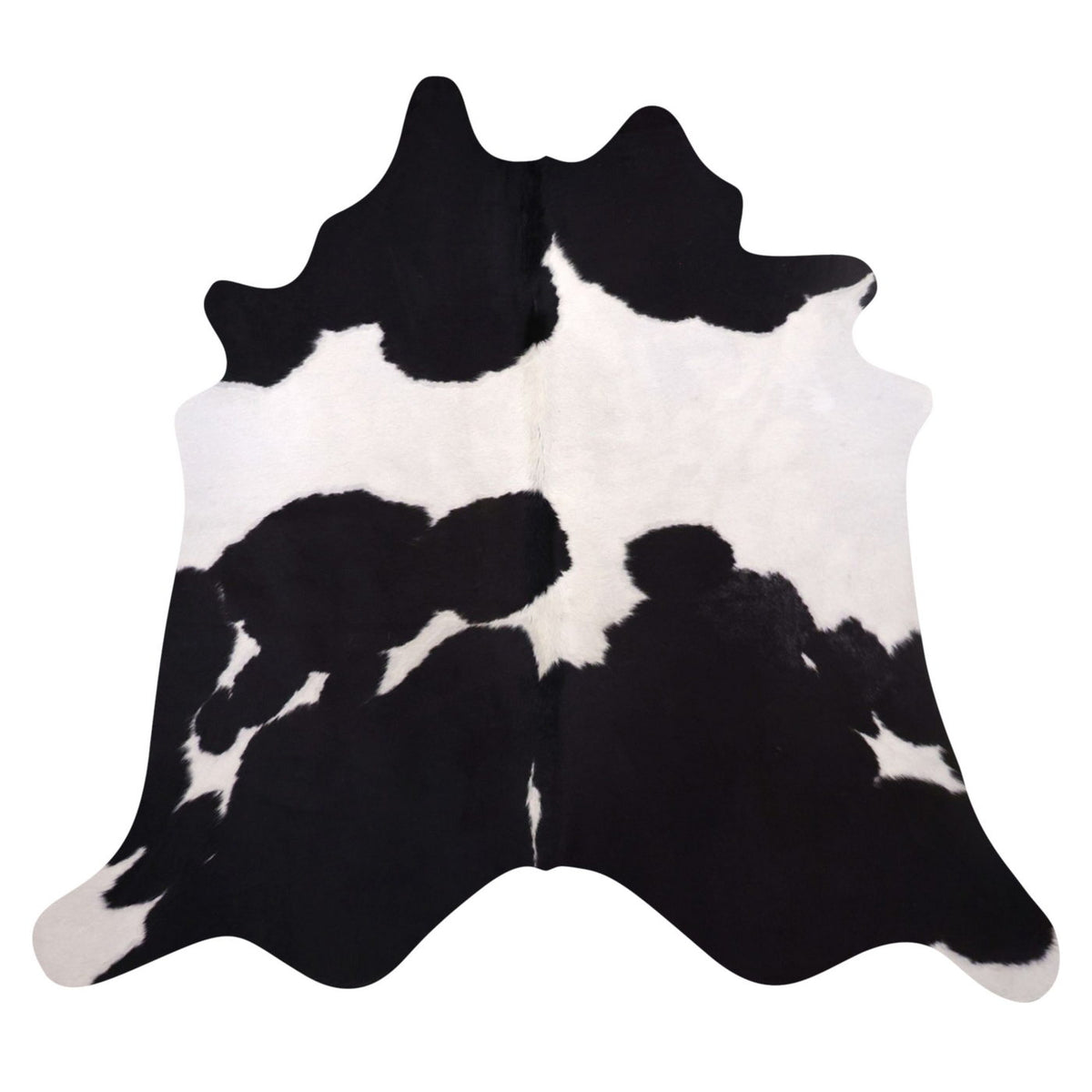Natural Brazilian Cowhide Rug - Espresso & Ivory