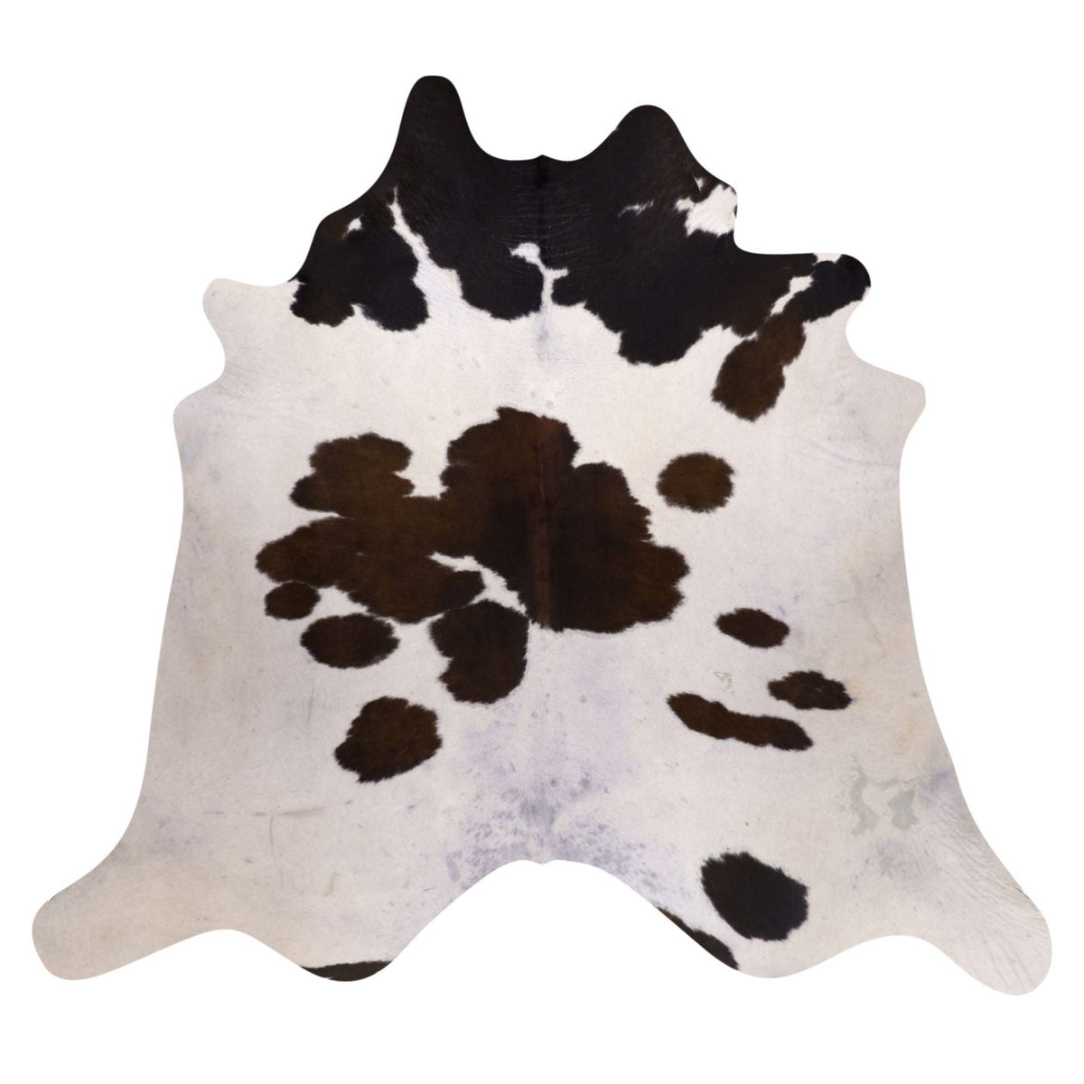 Natural Brazilian Cowhide Rug - Ivory & Chocolate
