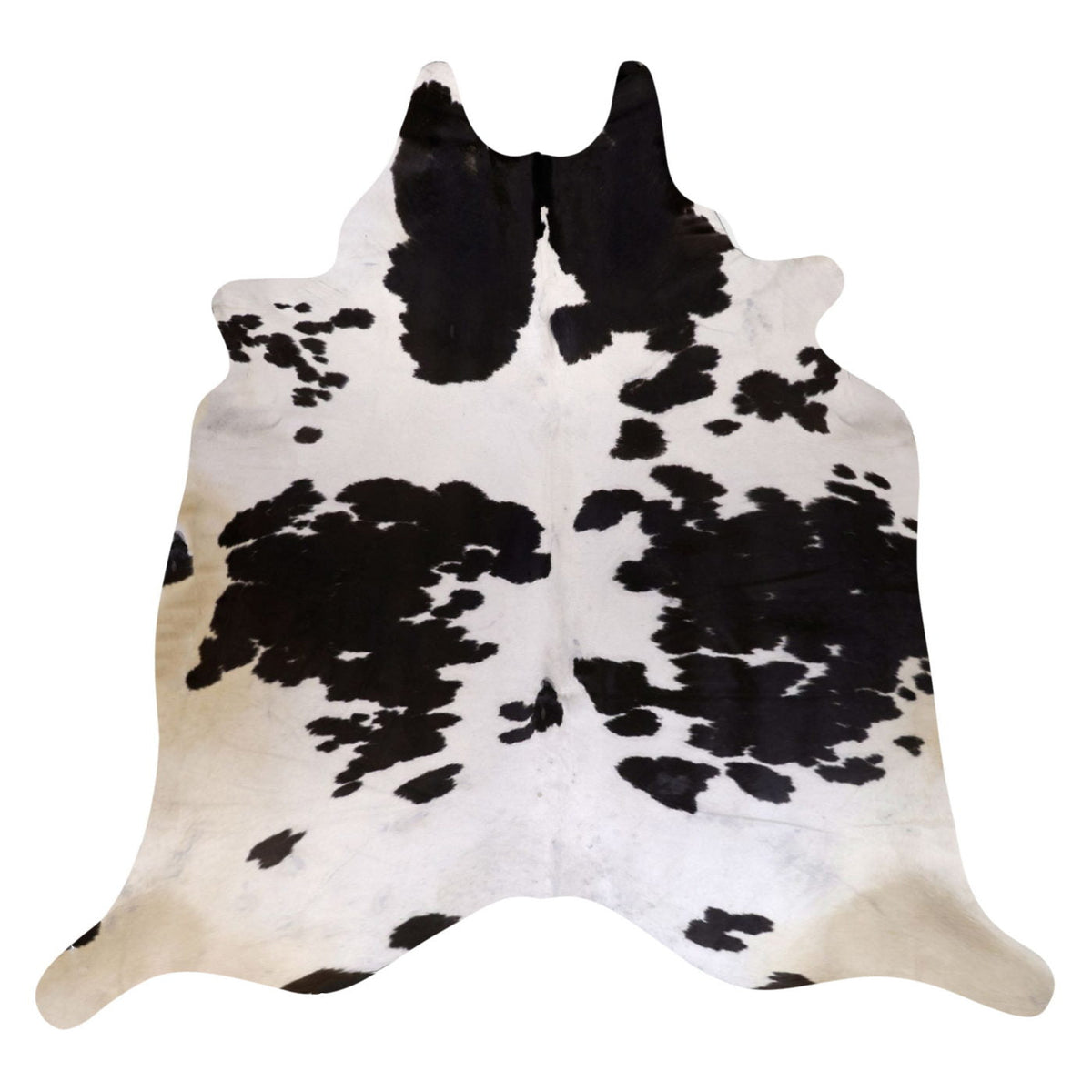 Natural Brazilian Cowhide Rug - Ivory & Espresso