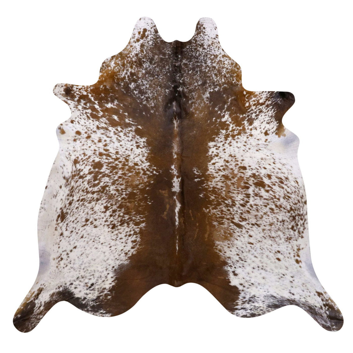 Natural Brazilian Cowhide Rug - Ivory & Caramel