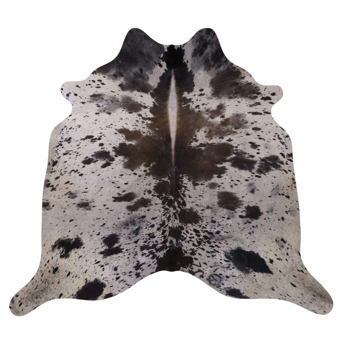 Natural Brazilian Cowhide Rug - Ivory & Espresso