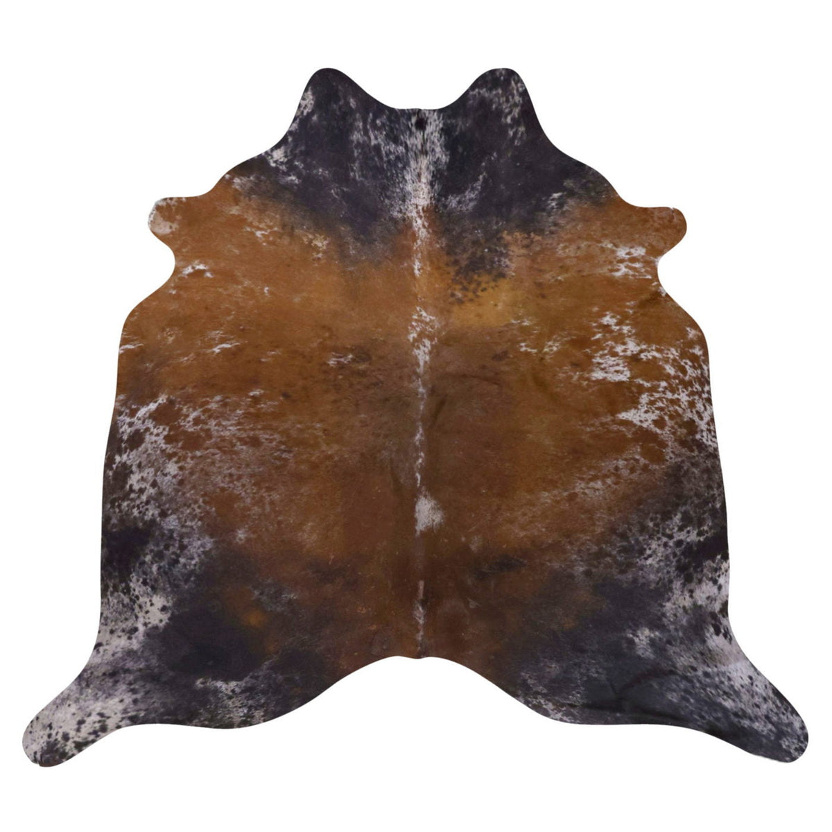 Natural Brazilian Cowhide Rug - Espresso, Chocolate & Ivory
