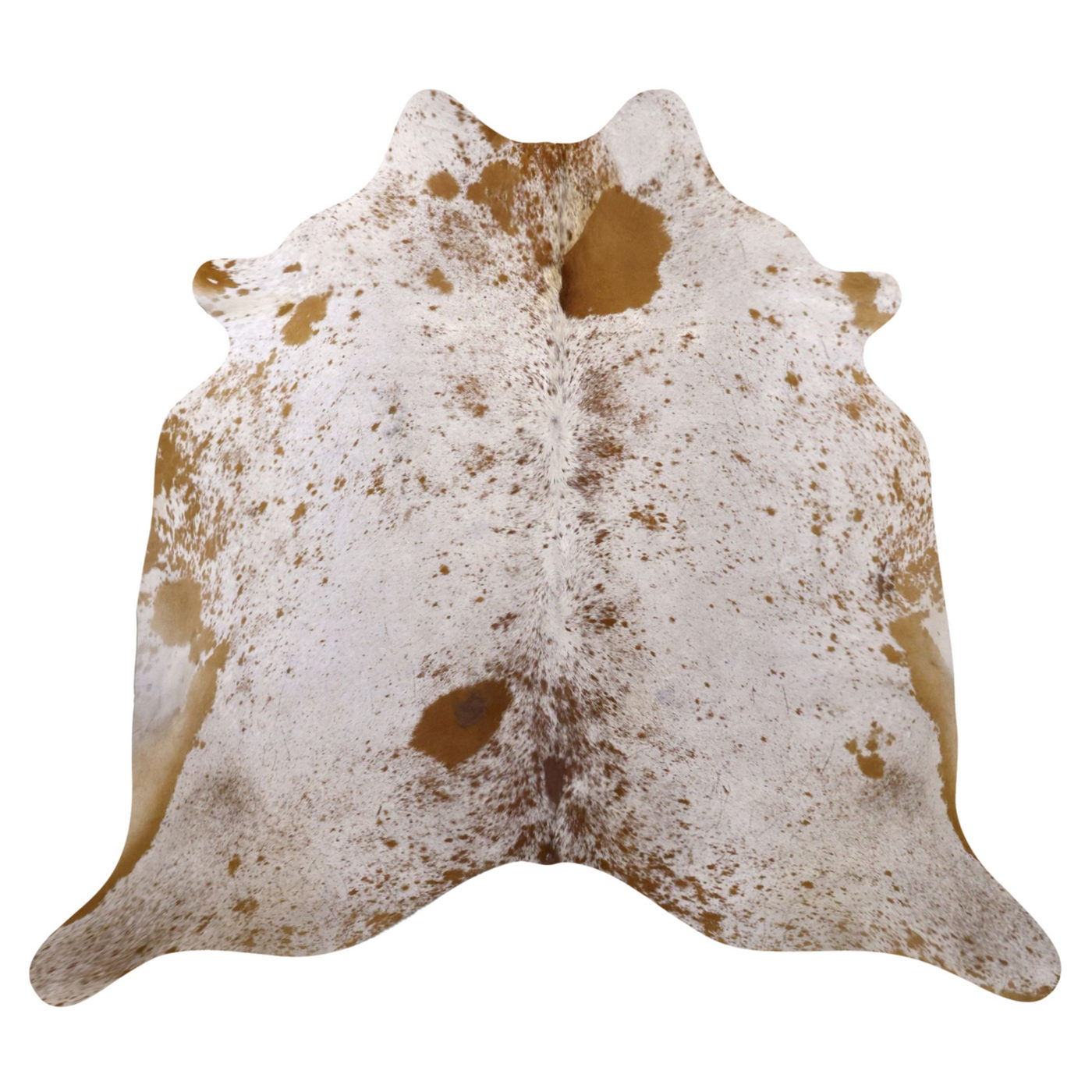 Natural Brazilian Cowhide Rug - Ivory & Caramel