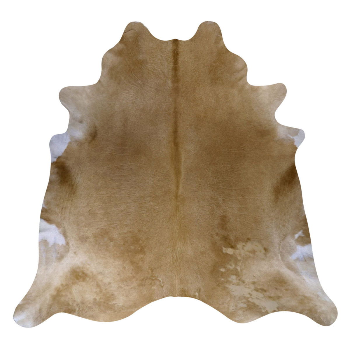 Natural Brazilian Cowhide Rug - Caramel & Ivory