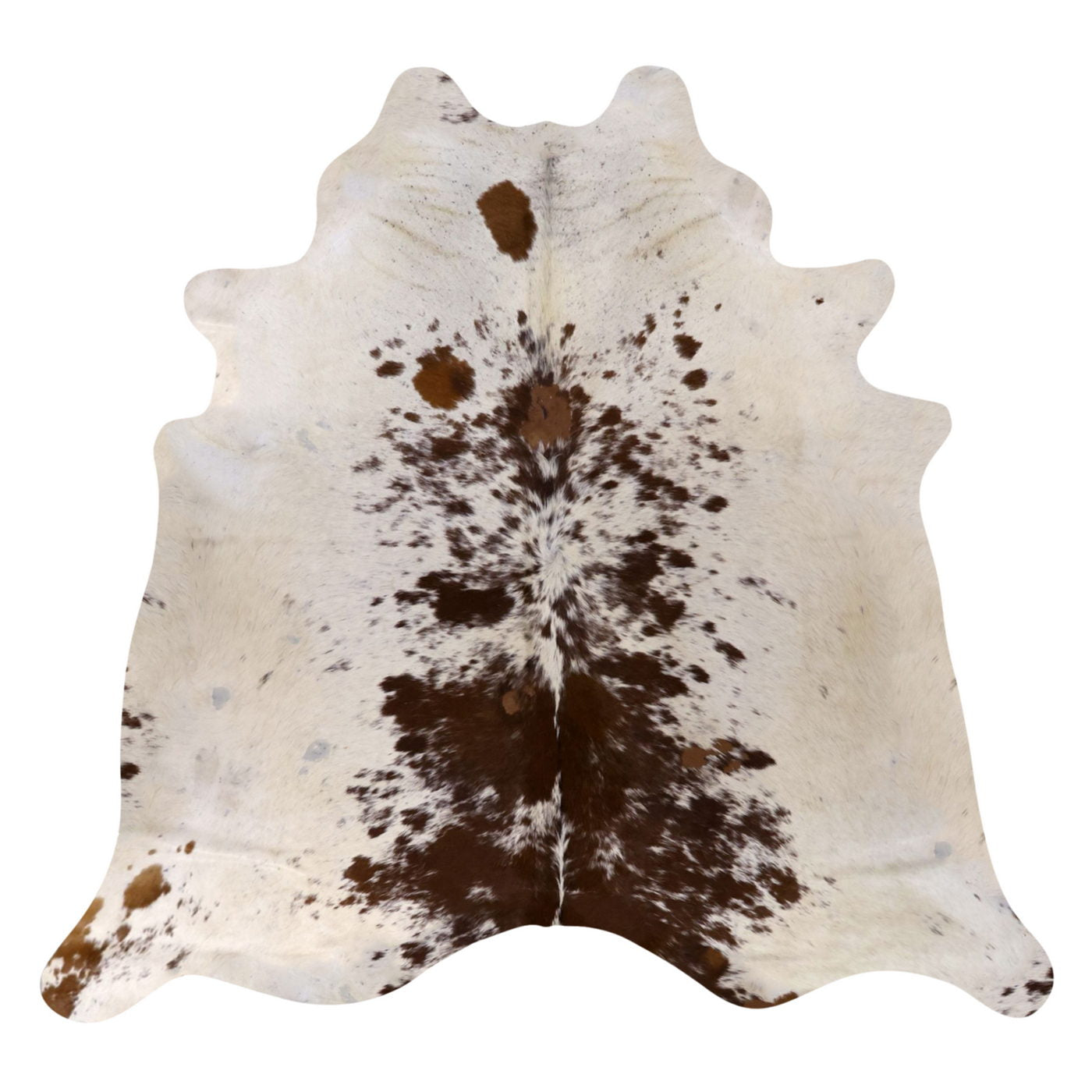 Natural Brazilian Cowhide Rug - Ivory & Chocolate