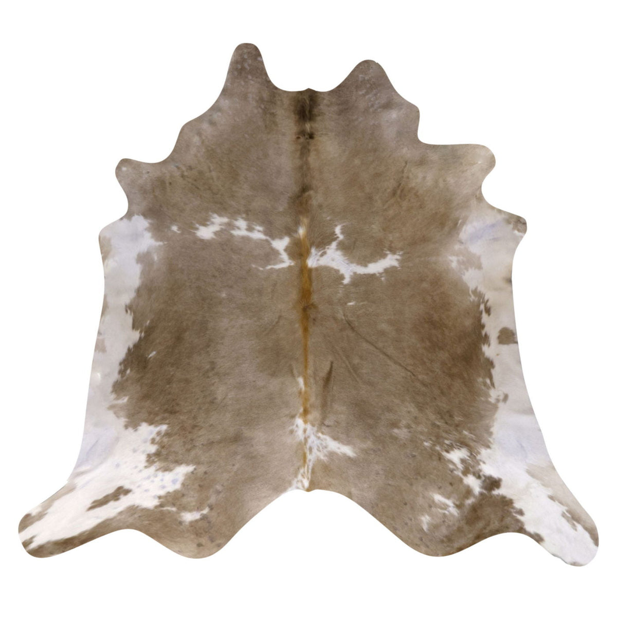 Natural Brazilian Cowhide Rug - Taupe & Ivory