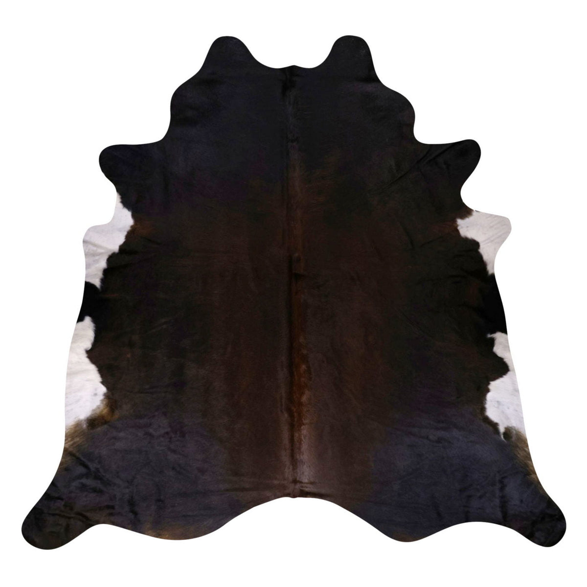 Natural Brazilian Cowhide Rug - Espresso & Ivory