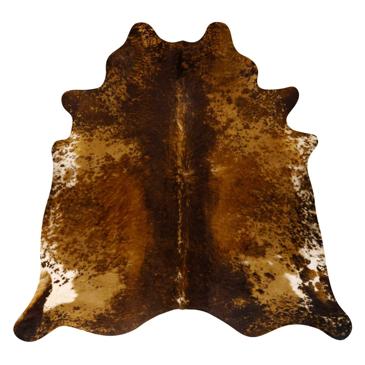 Natural Brazilian Cowhide Rug - Mocha, Caramel & Ivory