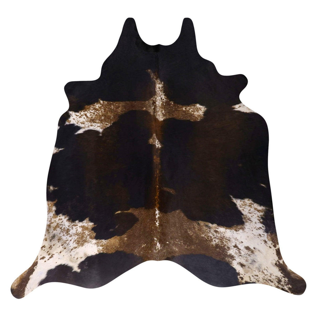 Natural Brazilian Cowhide Rug - Espresso, Mocha & Ivory