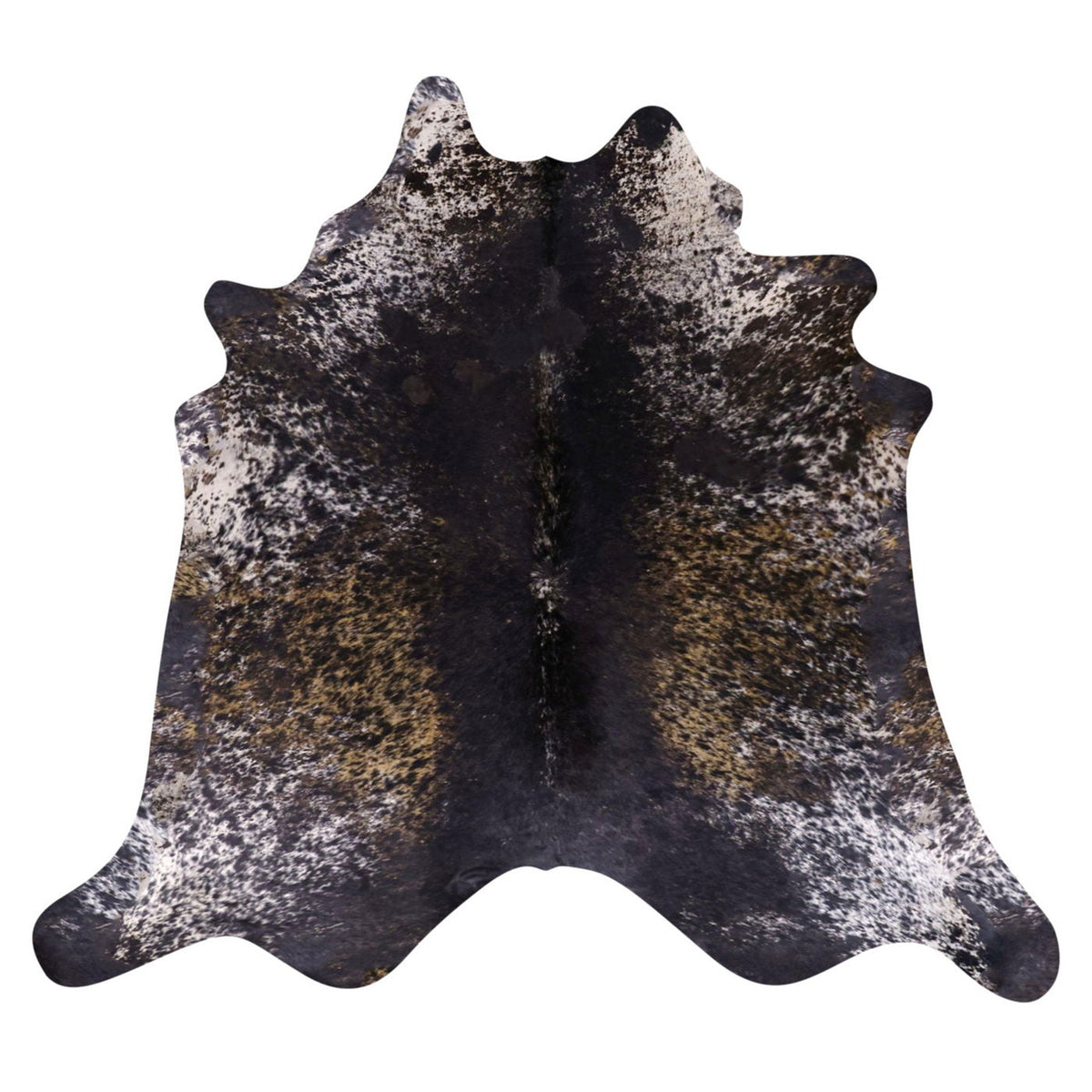 Natural Brazilian Cowhide Rug - Ivory, Caramel & Espresso
