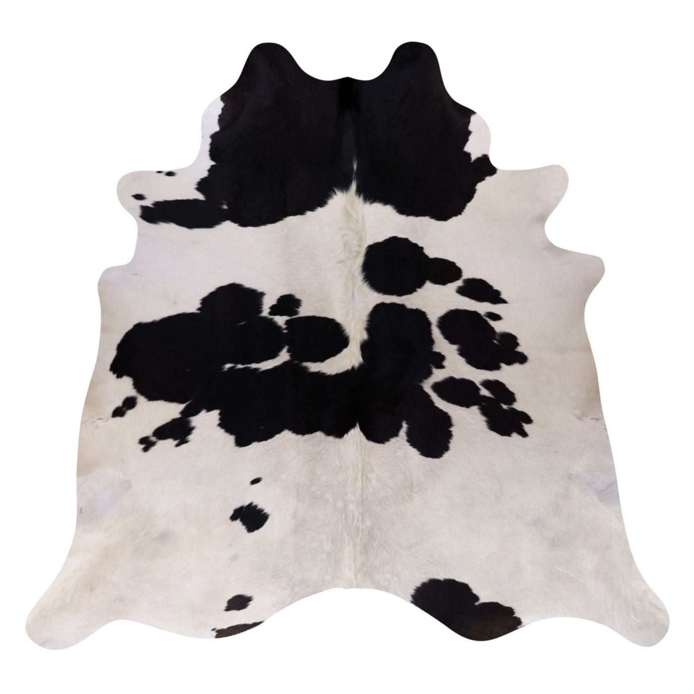Natural Brazilian Cowhide Rug - Ivory & Espresso