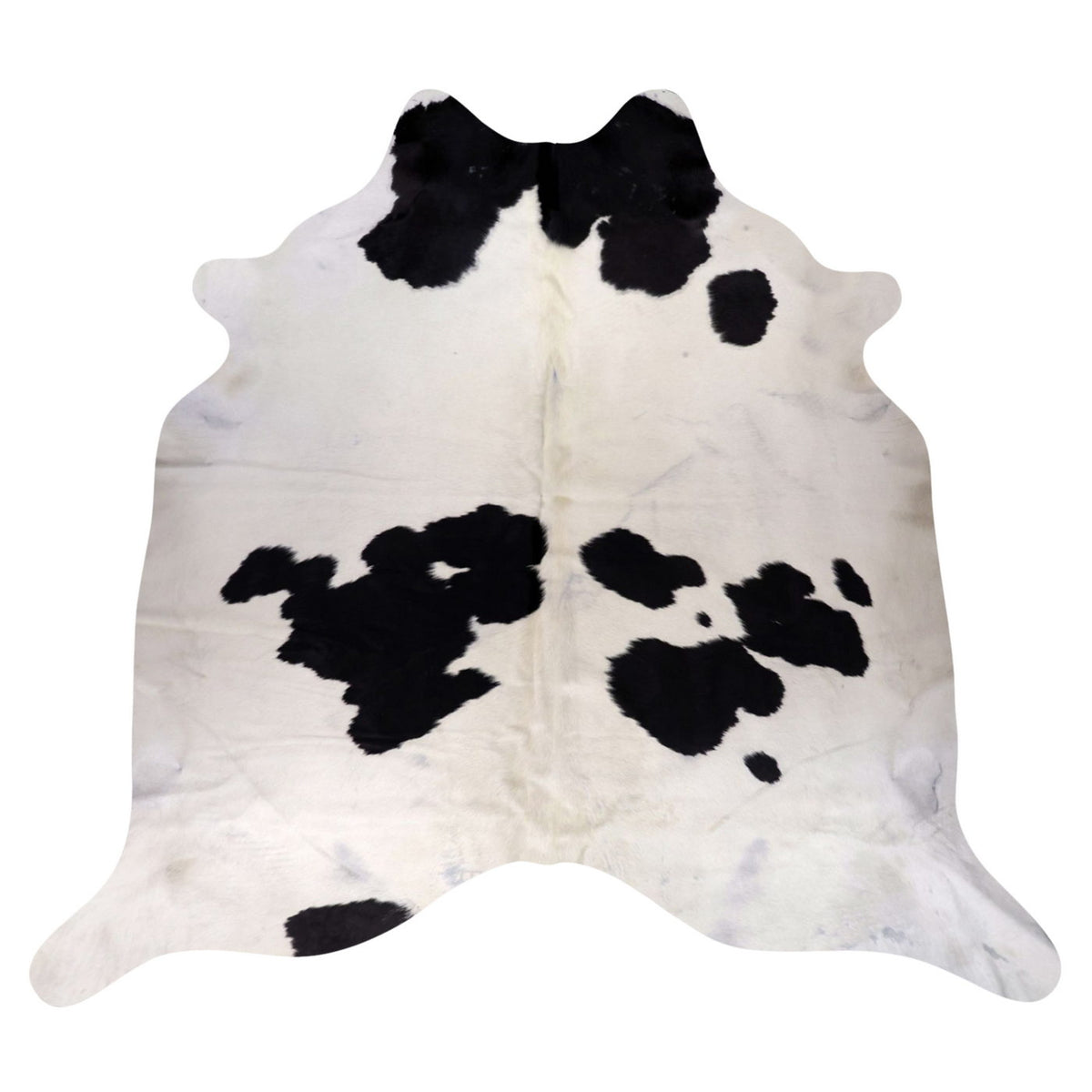 Natural Brazilian Cowhide Rug - Ivory & Espresso