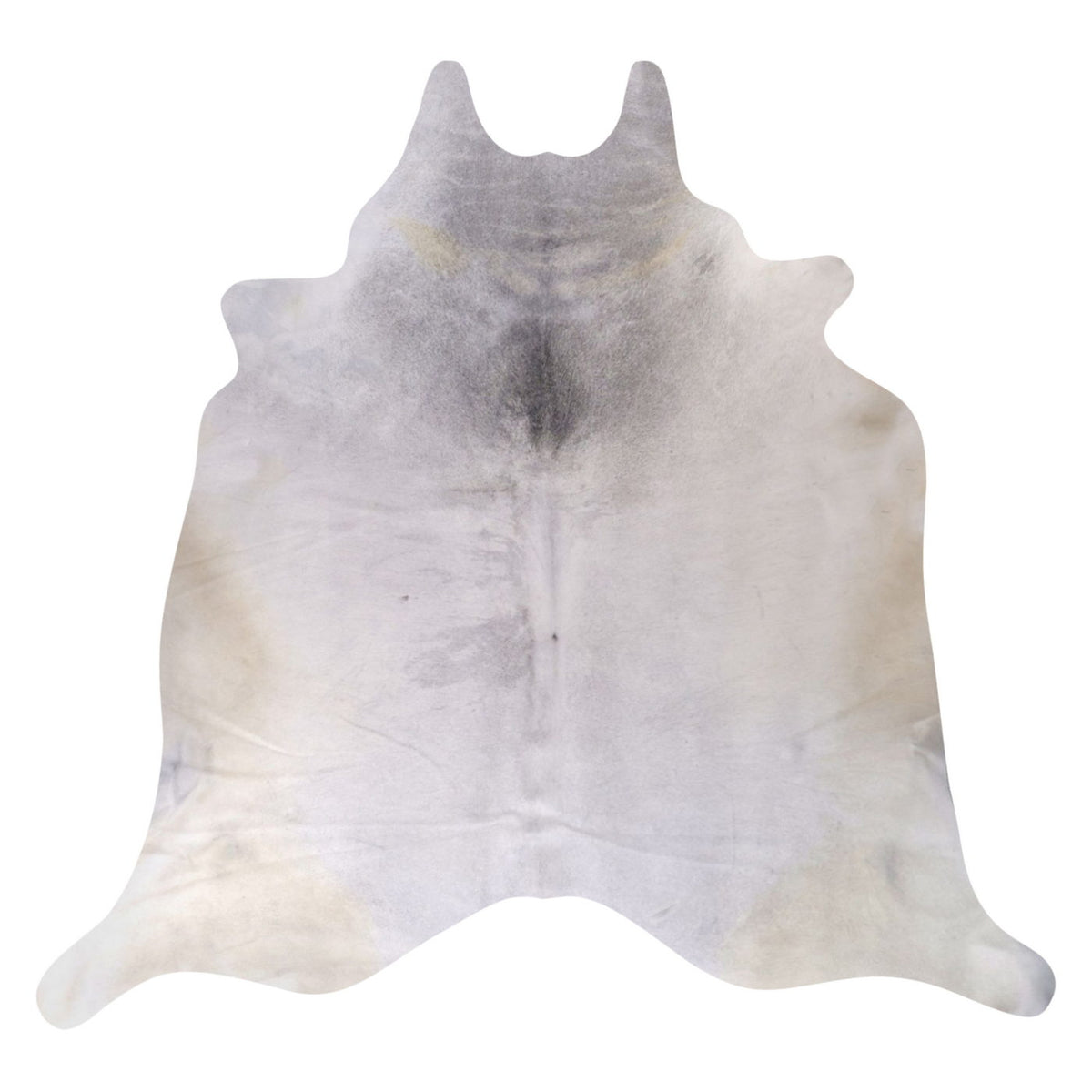Natural Brazilian Cowhide Rug - Ivory & Grey