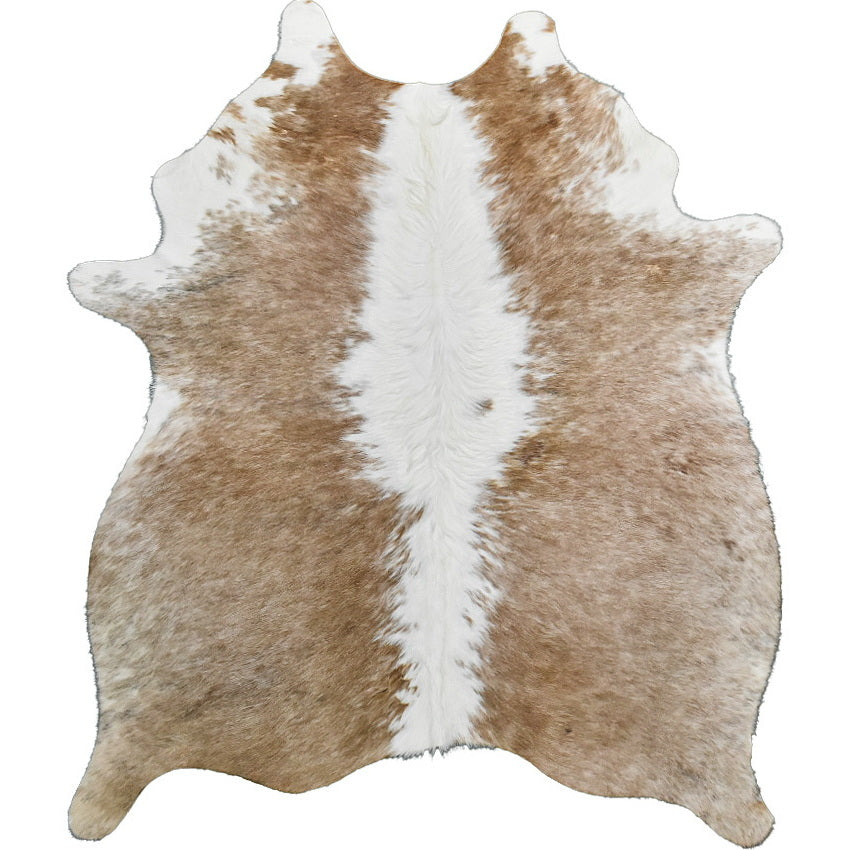Natural Brazilian Cowhide Rug - Caramel, Taupe & Ivory