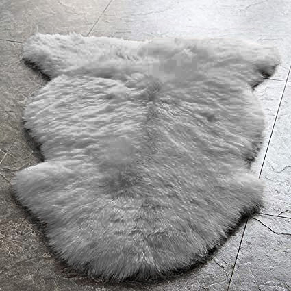 Natural Shape Sheepskin Light Grey 2'x3'