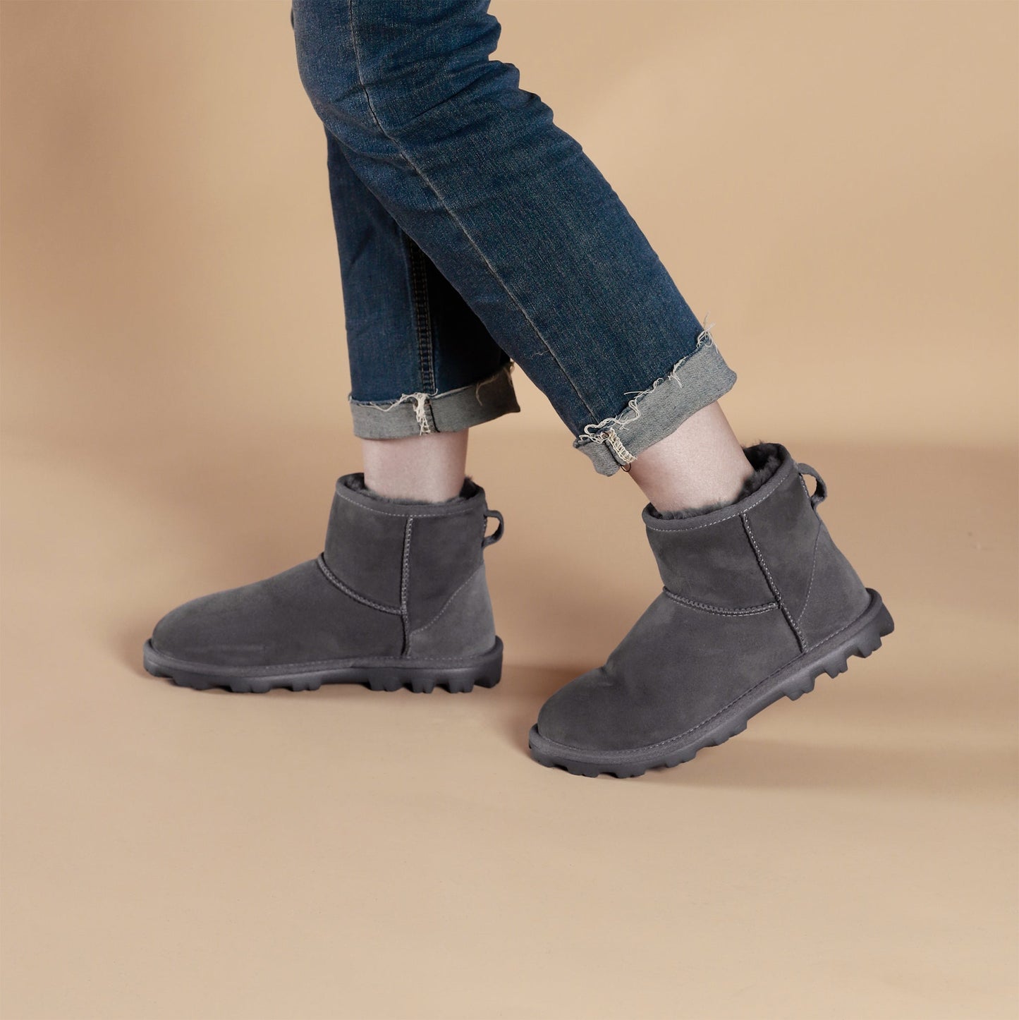 Tumbleweed Sheepskin Ankle Boots | Slate