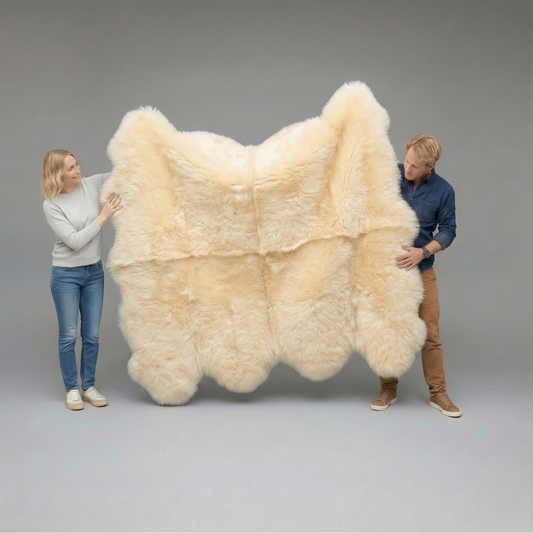 Octo Sheepskin Rug & Throw, XXLarge, approx. 6'x8' , Champaign