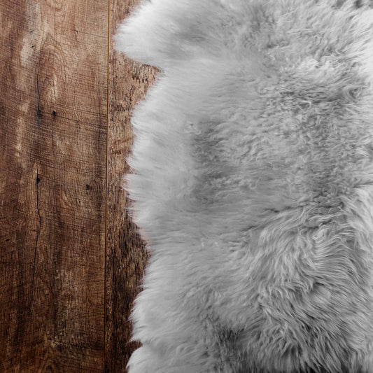 Natural Shape Sheepskin Light Grey 2'x6'