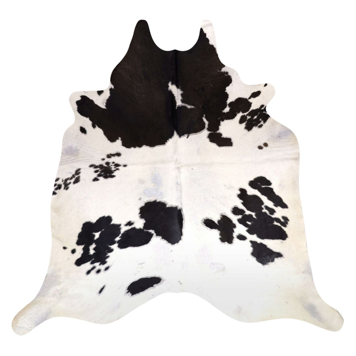 Natural Brazilian Cowhide Rug -  Ivory & Espresso