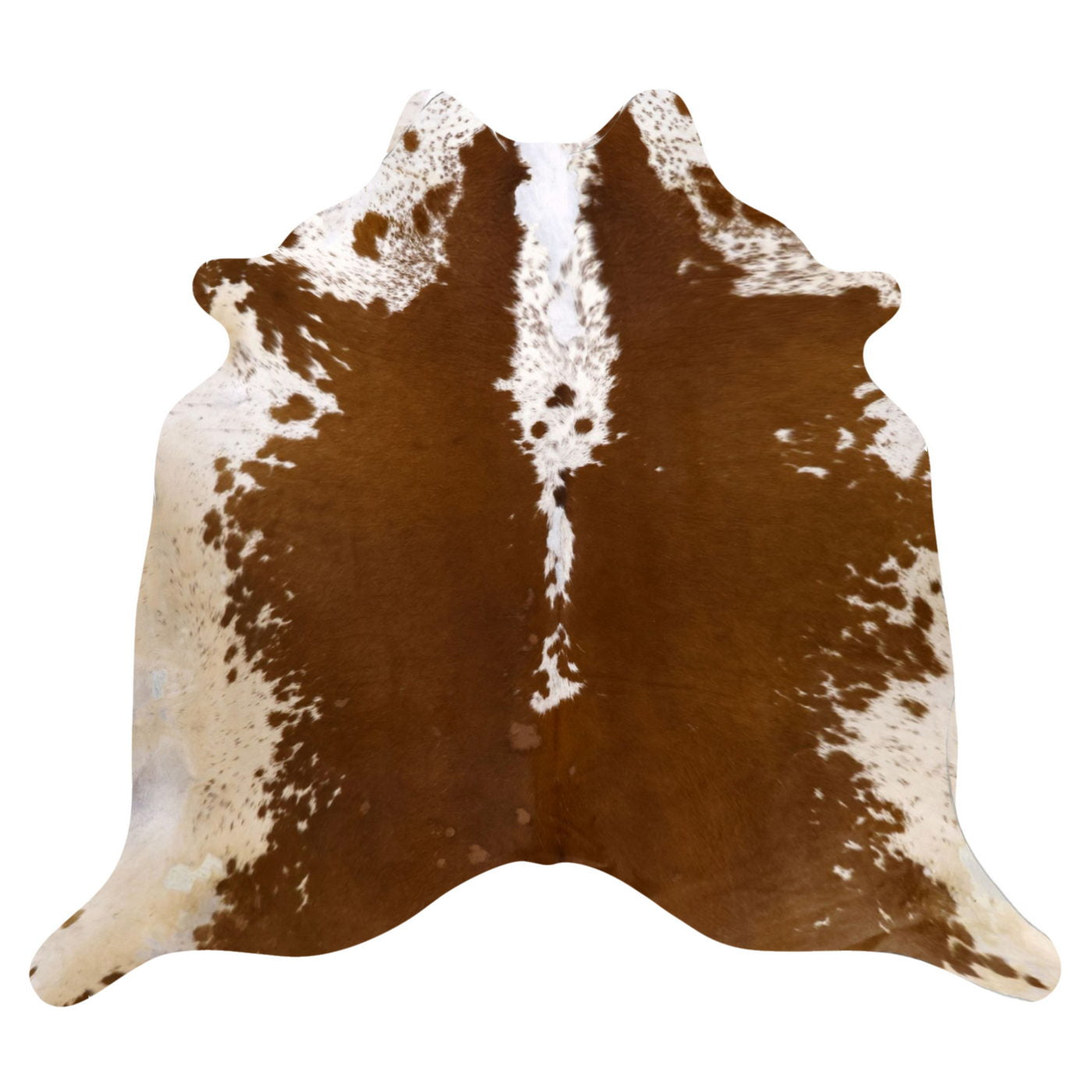 Natural Brazilian Cowhide Rug -  Chocolate & Ivory