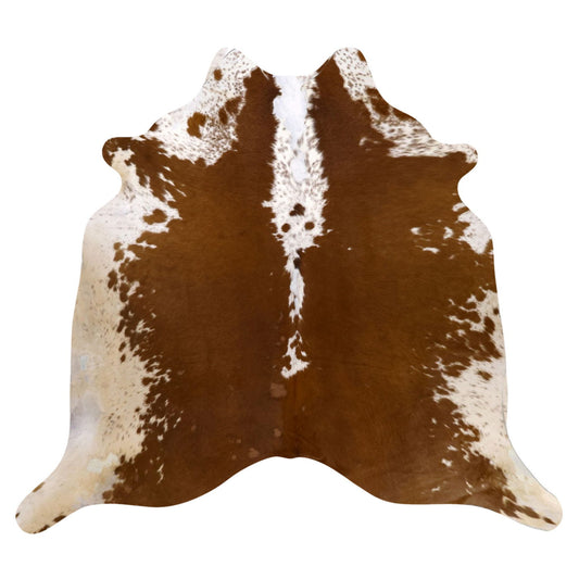 Natural Brazilian Cowhide Rug -  Chocolate & Ivory