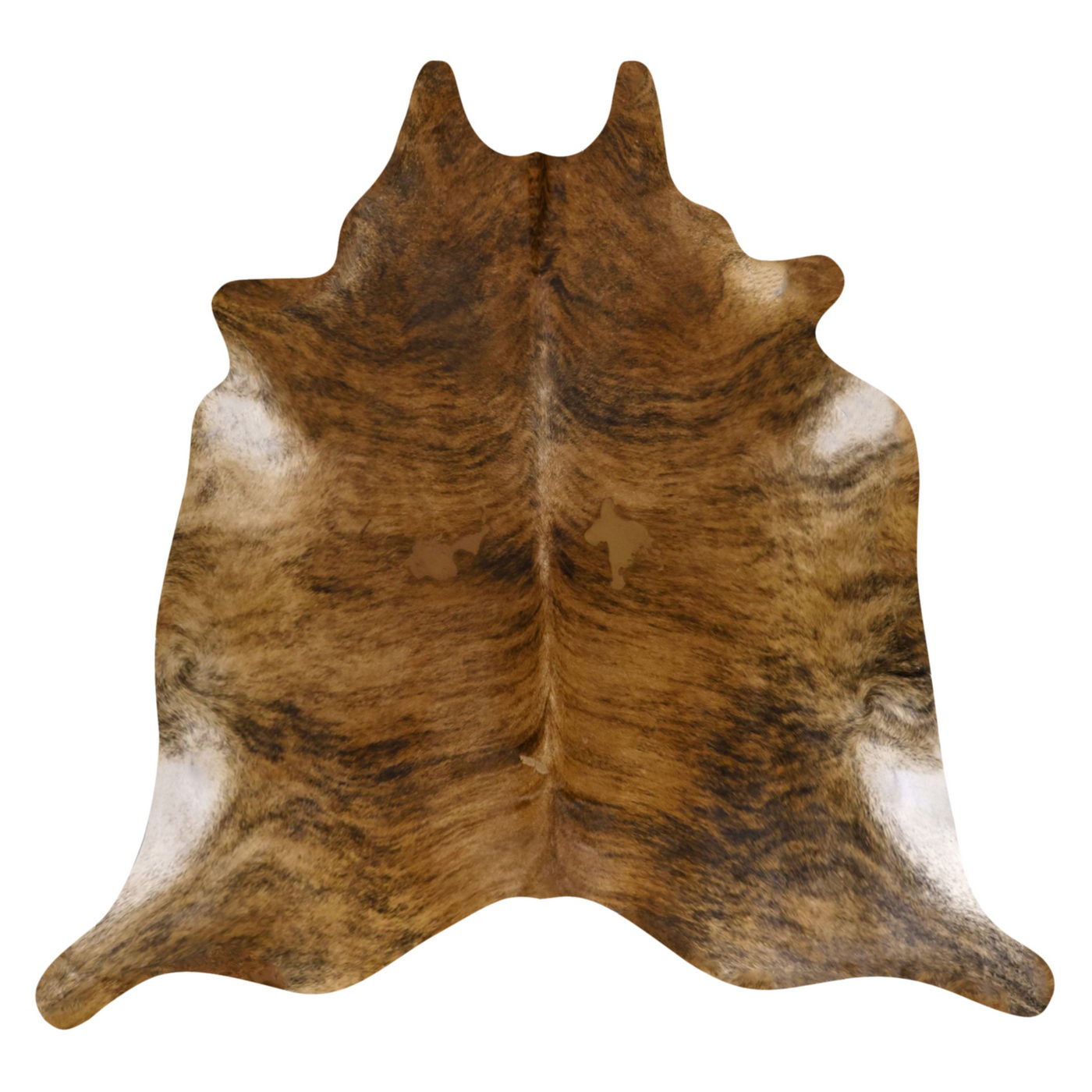 Natural Brazilian Cowhide Rug -  Caramel, Espresso & Ivory