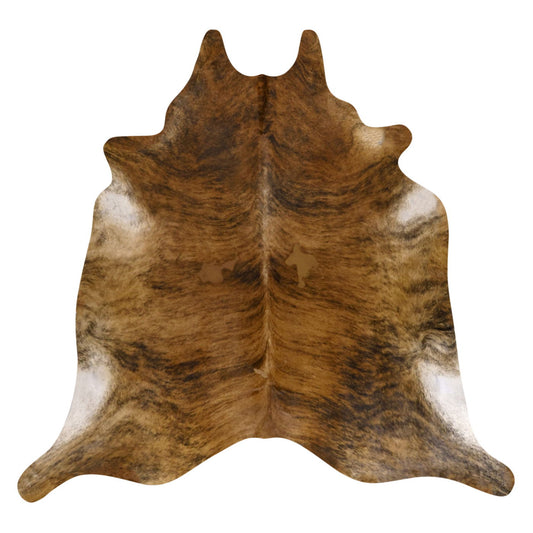 Natural Brazilian Cowhide Rug -  Caramel, Espresso & Ivory
