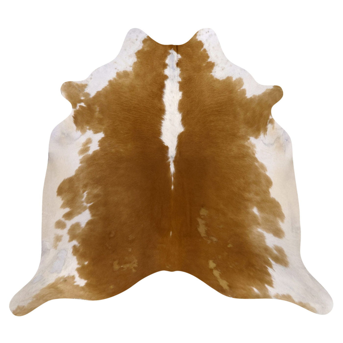 Natural Brazilian Cowhide Rug -  Caramel & Ivory