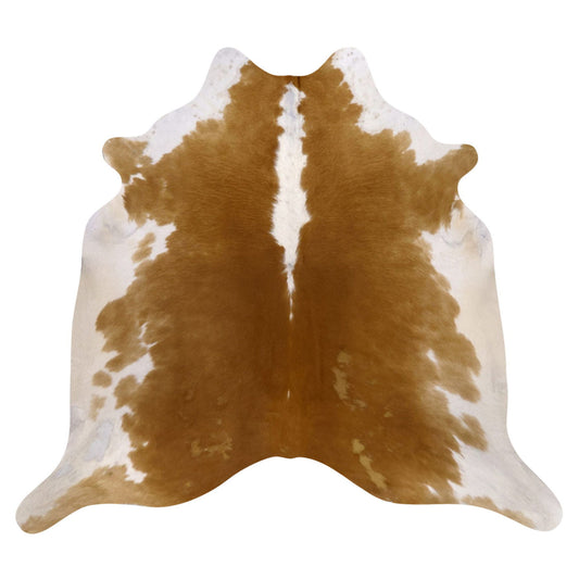 Natural Brazilian Cowhide Rug -  Caramel & Ivory
