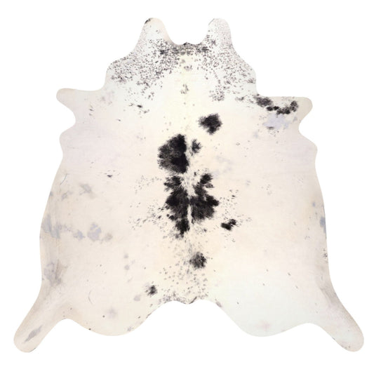 Natural Brazilian Cowhide Rug -  Ivory & Espresso