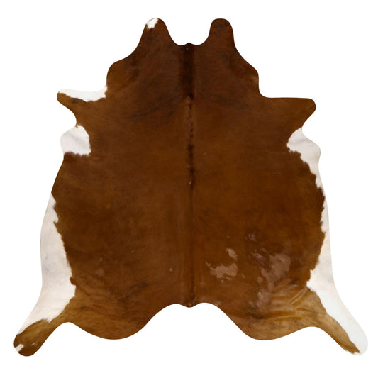 Natural Brazilian Cowhide Rug -  Chocolate & Ivory
