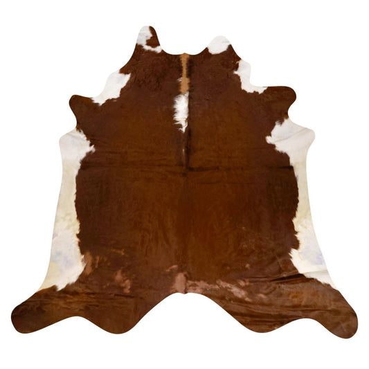 Natural Brazilian Cowhide Rug -  Mocha & Ivory