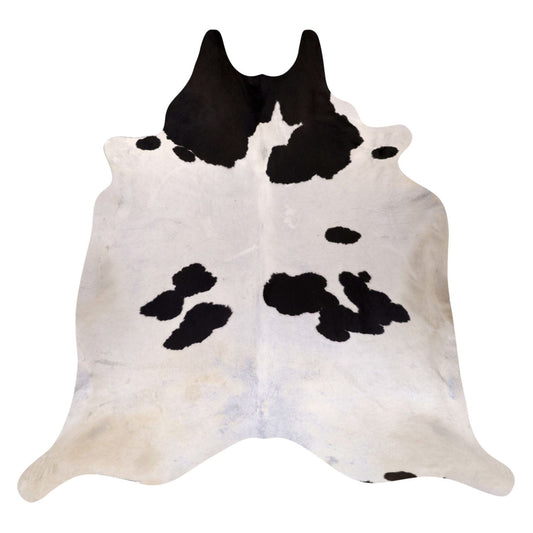 Natural Brazilian Cowhide Rug -  Ivory & Espresso
