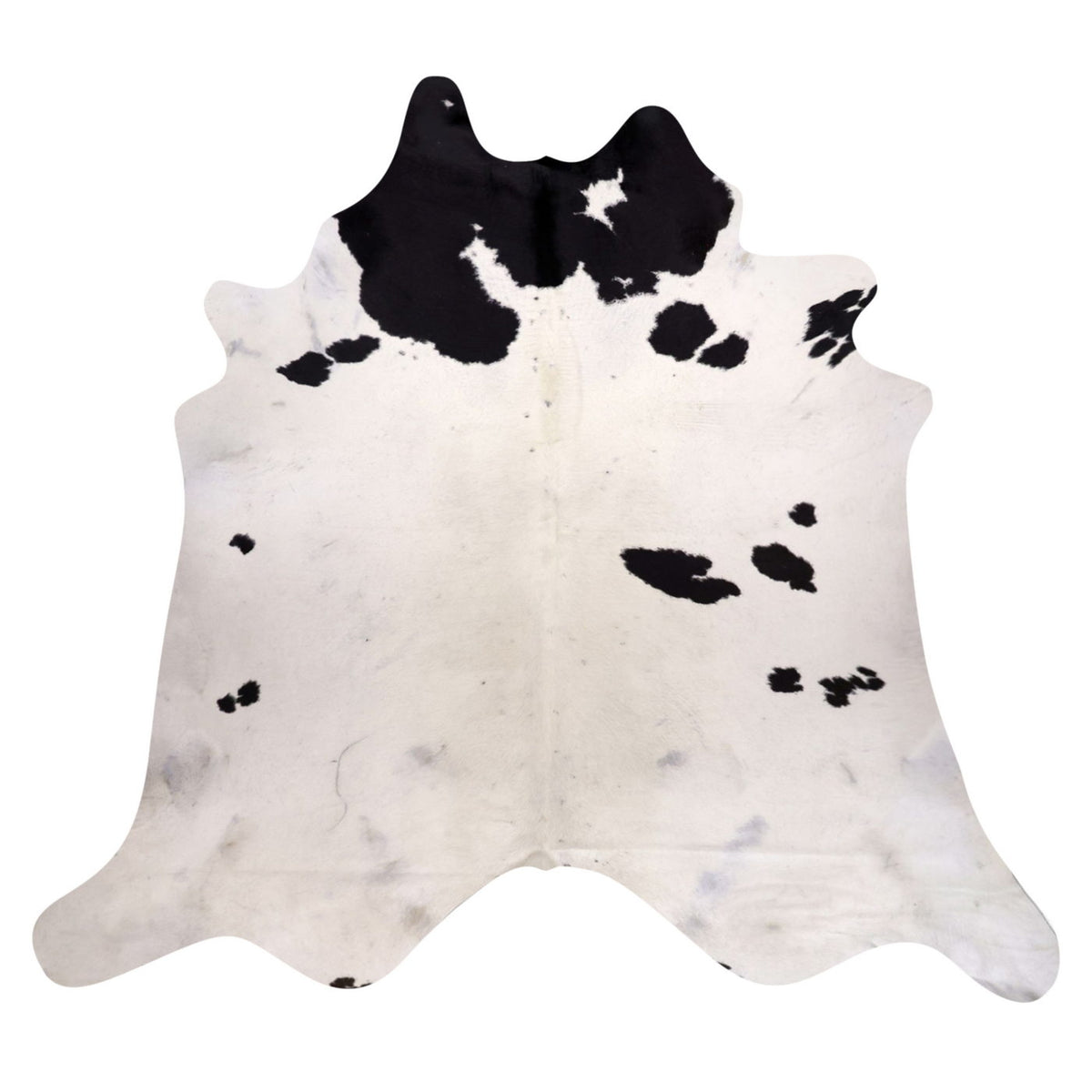 Natural Brazilian Cowhide Rug -  Ivory & Espresso