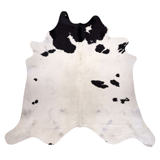 Natural Brazilian Cowhide Rug -  Ivory & Espresso