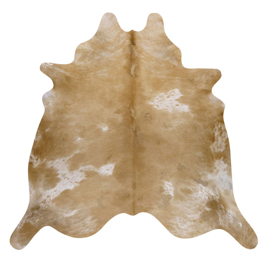 Natural Brazilian Cowhide Rug -  Caramel & Ivory