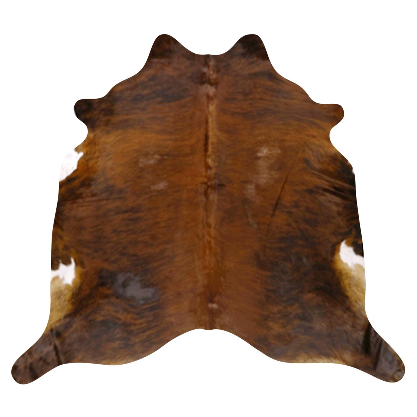 Natural Brazilian Cowhide Rug -  Caramel, Espresso & Ivory