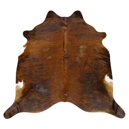 Natural Brazilian Cowhide Rug -  Caramel, Espresso & Ivory