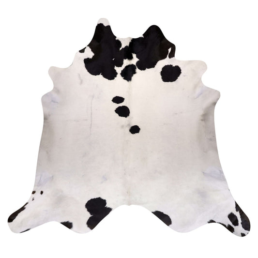 Natural Brazilian Cowhide Rug -  Ivory & Espresso