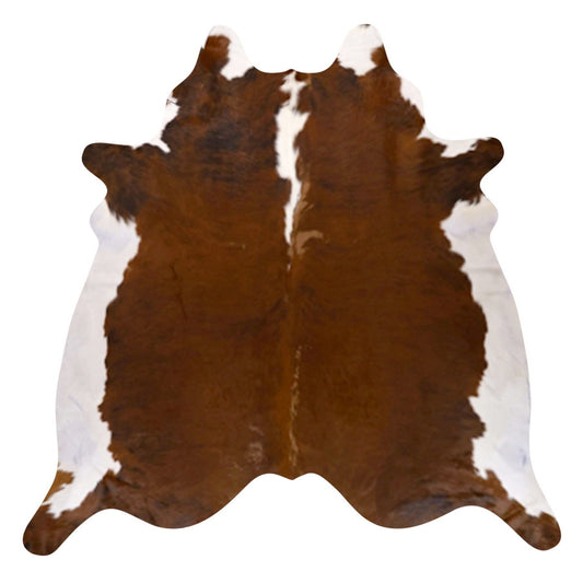 Natural Brazilian Cowhide Rug -  Chocolate & Ivory