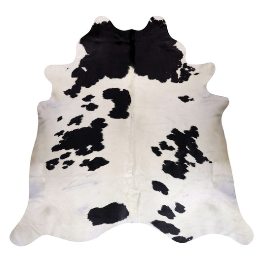 Natural Brazilian Cowhide Rug -  Ivory & Espresso