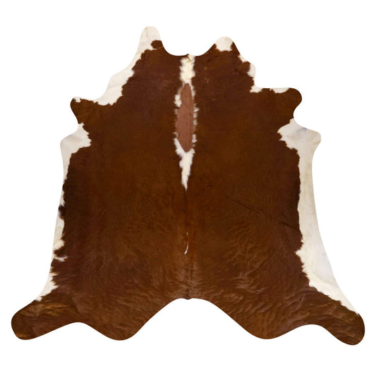 Natural Brazilian Cowhide Rug -  Chocolate & Ivory