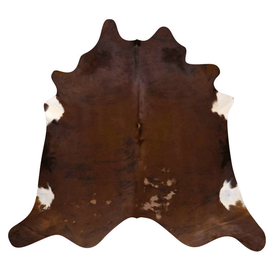 Natural Brazilian Cowhide Rug -  Mocha, Chocolate & Ivory